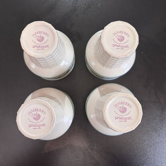 PFALTZGRAFF Jamberry Ice Cream Cone Bowls 4-Piece Set Mint Condition Dessert - Picture 8 of 11